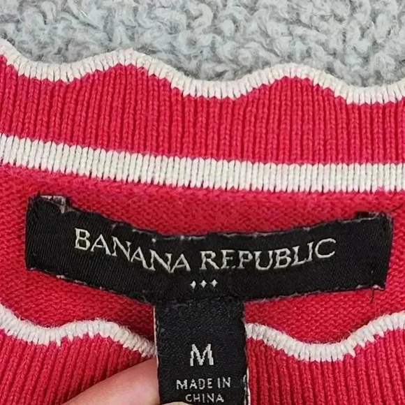 Banana Republic Crewneck pullover Sweater Women's M Cotton Blend Pink - Picture 5 of 7